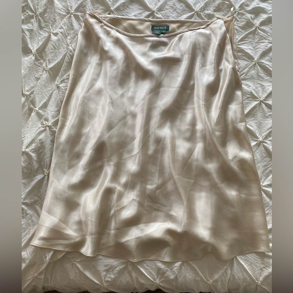 NWT Ralph Lauren 100% Silk Midi Skirt